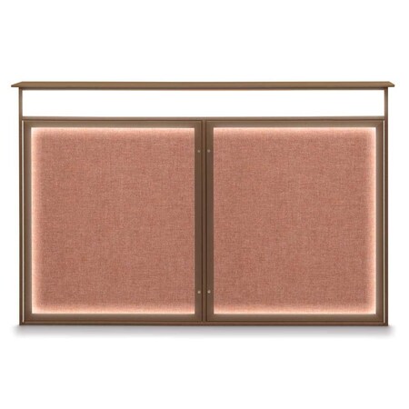 United Visual Products Open Faced Traditional Rounded Corkboard UV647ARC-SATIN-COBACC